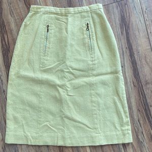 Vintage Pencil Skirt in Yellow